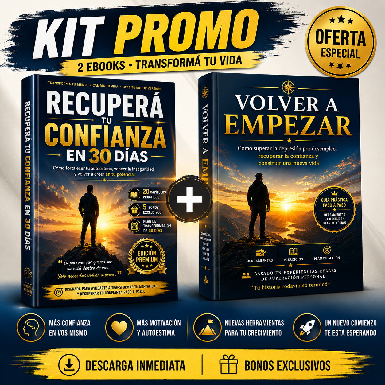 🔥 Kit Completo: Reinicio Profesional y Confianza 🚀 ¡70% OFF Hoy! 📚✨